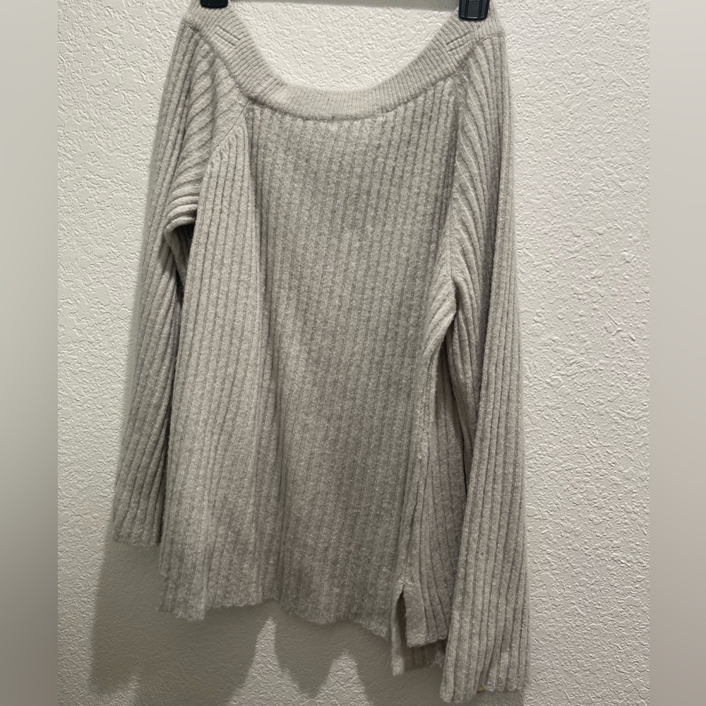 SANCTUARY Womens Aurelia Off-The-Shoulder Ribbed Pullover Sweater Top